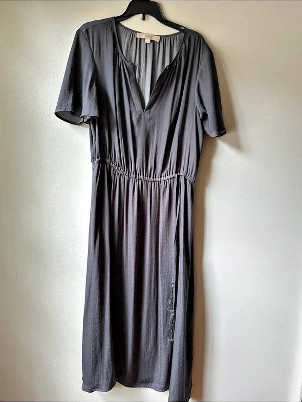 LOFT Maxi Dress Gray Size Medium